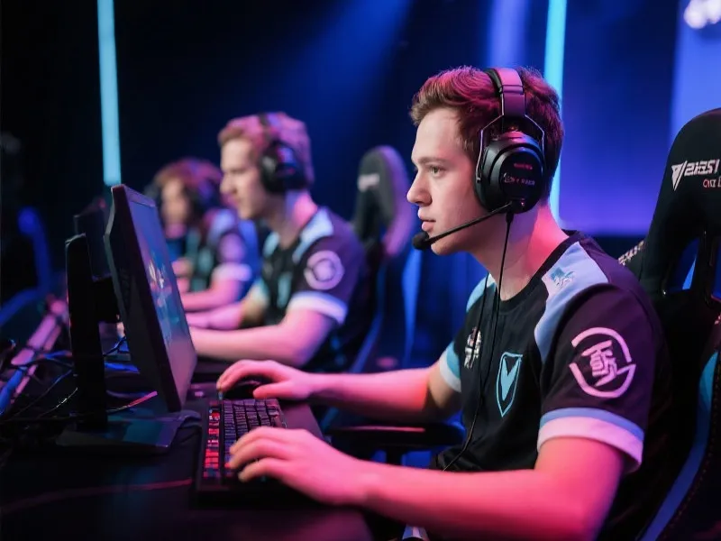 职业选手在舞台上竞技